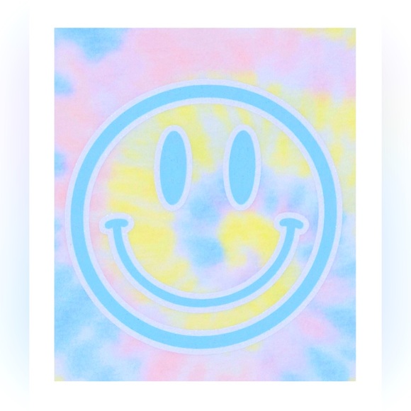 Girls Pastel Tie Dye Smiley Face Tank Top sz: S (6-6x) - Picture 2 of 2